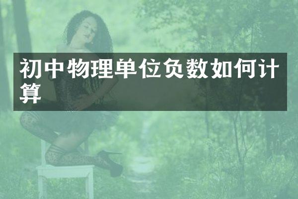 初中物理单位负数如何计算
