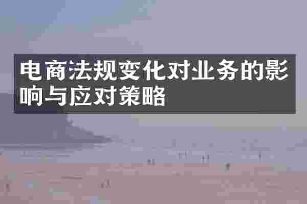 电商法规变化对业务的影响与应对策略