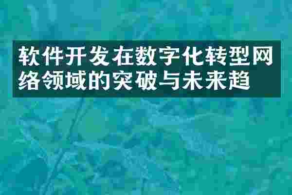 软件开发在数字化转型网络领域的突破与未来趋势