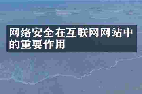 网络安全在互联网网站中的重要作用