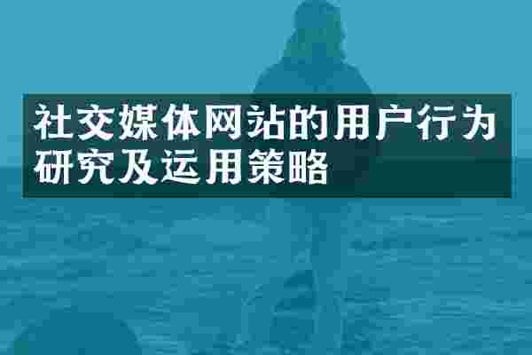 社交媒体网站的用户行为研究及运用策略