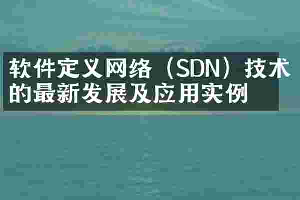 软件定义网络（SDN）技术的最新发展及应用实例