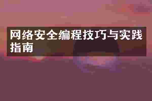 网络安全编程技巧与实践指南