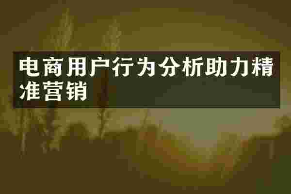 电商用户行为分析助力精准营销