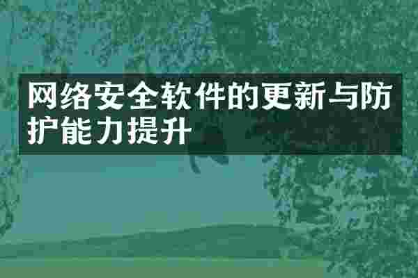 网络安全软件的更新与防护能力提升