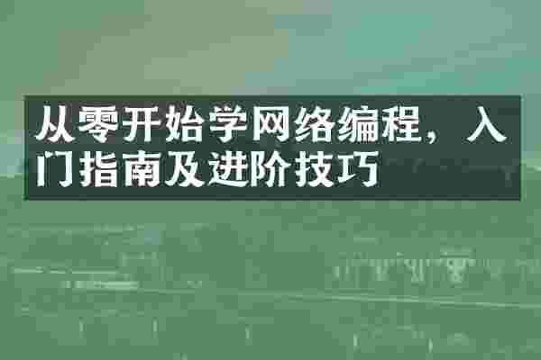 从零开始学网络编程，入门指南及进阶技巧