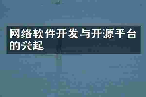 网络软件开发与开源平台的兴起
