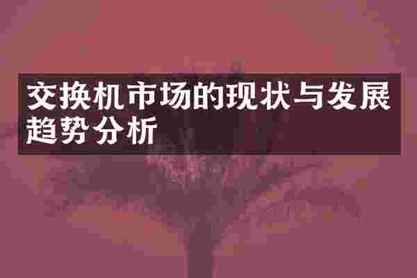 交换机市场的现状与发展趋势分析