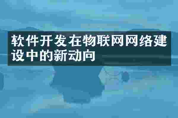 软件开发在物联网网络建设中的新动向