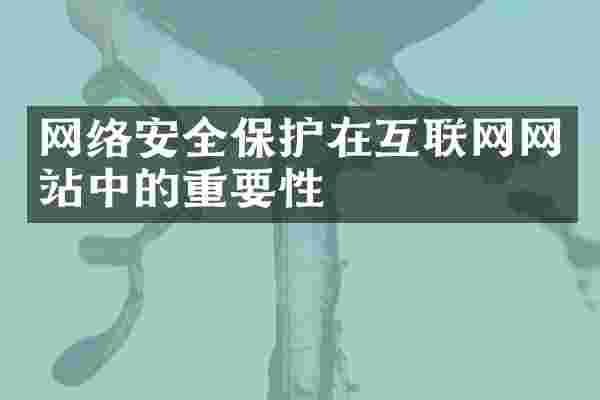 网络安全保护在互联网网站中的重要性