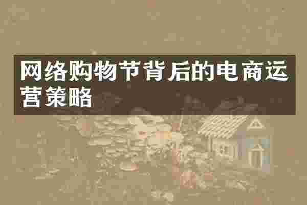 网络购物节背后的电商运营策略