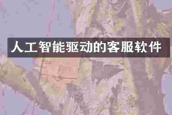 人工智能驱动的客服软件