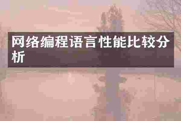 网络编程语言性能比较分析