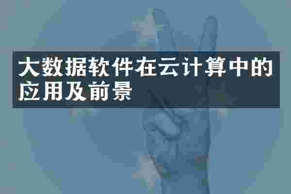大数据软件在云计算中的应用及前景