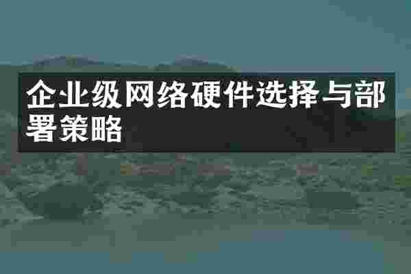 企业级网络硬件选择与部署策略