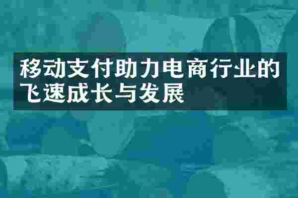 移动支付助力电商行业的飞速成长与发展