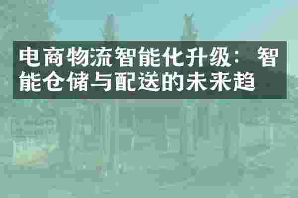 电商物流智能化升级：智能仓储与配送的未来趋势