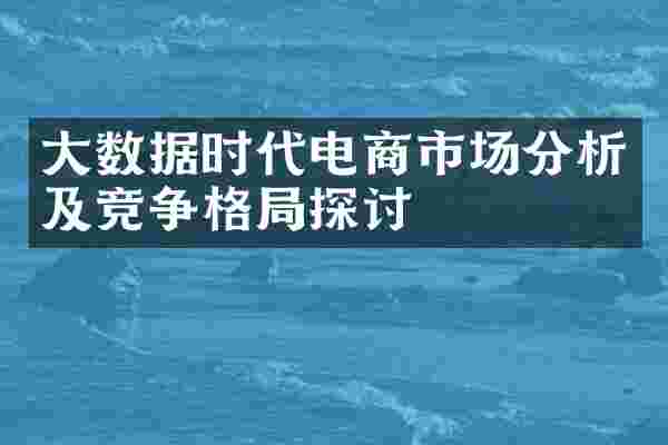 大数据时代电商市场分析及竞争格局探讨