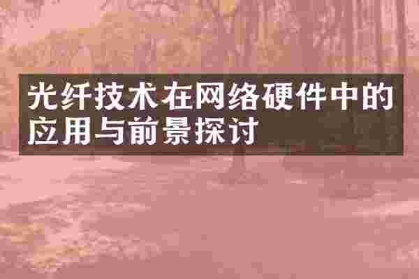 光纤技术在网络硬件中的应用与前景探讨
