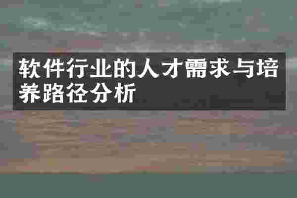 软件行业的人才需求与培养路径分析