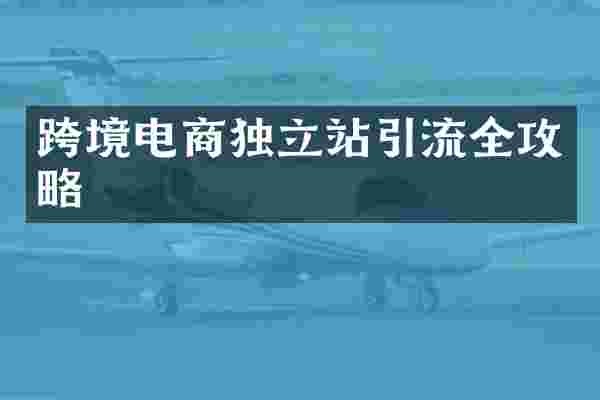 跨境电商独立站引流全攻略