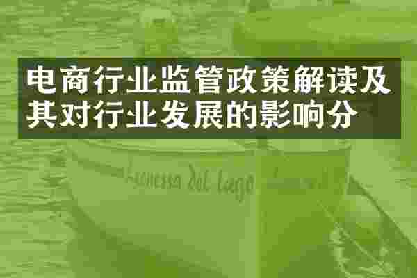 电商行业监管政策解读及其对行业发展的影响分析