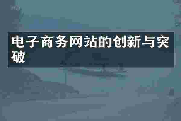 电子商务网站的创新与突破