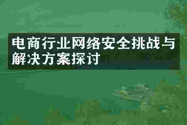 电商行业网络安全挑战与解决方案探讨